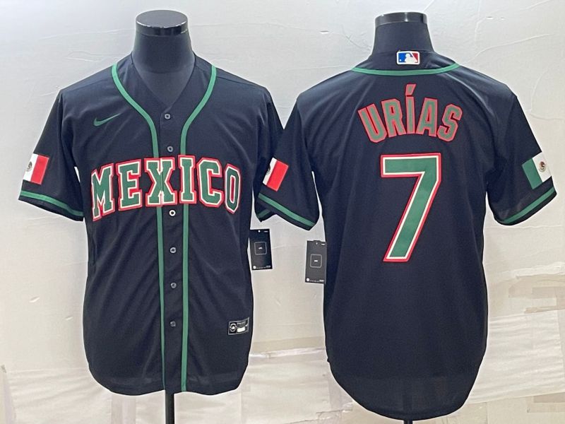 Men 2023 World Cub Mexico #7 Urias Black Nike MLB Jersey5->more jerseys->MLB Jersey